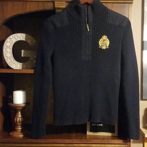 Womens Ralph Lauren cable half zip sweater
